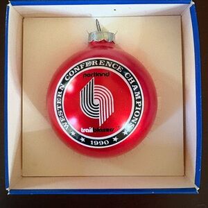 Vintage 1990 Portland Trail Blazers Western Conference Championship Ornament